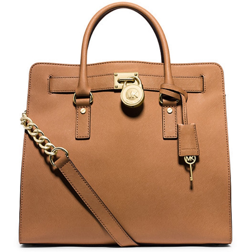 NWT MICHAEL Michael Kors Hamilton Leather Tote in Peanut